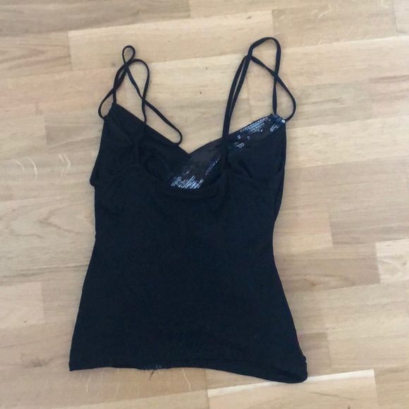 Black lace and sequin top - Picture 3 of 6